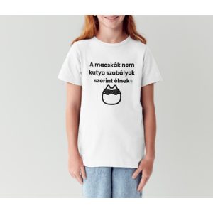 Macska szabályok - unisex gyerek poló