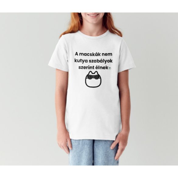 Macska szabályok - unisex gyerek poló